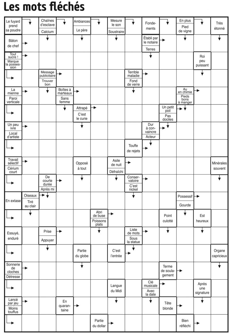 Les mots fléchés