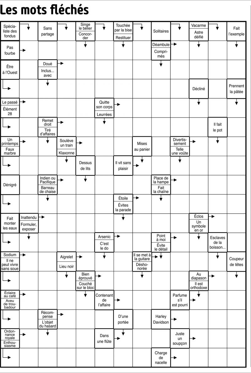 Les mots fléchés