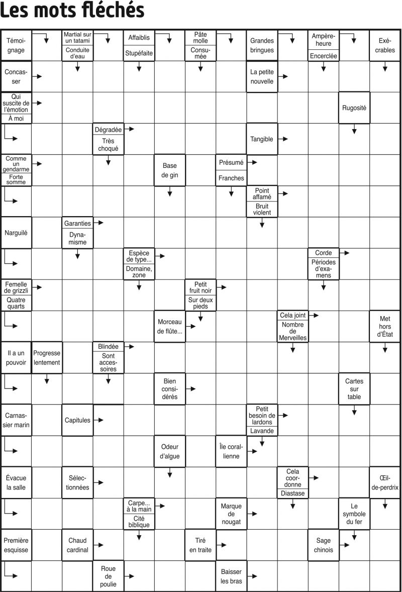 Les mots fléchés