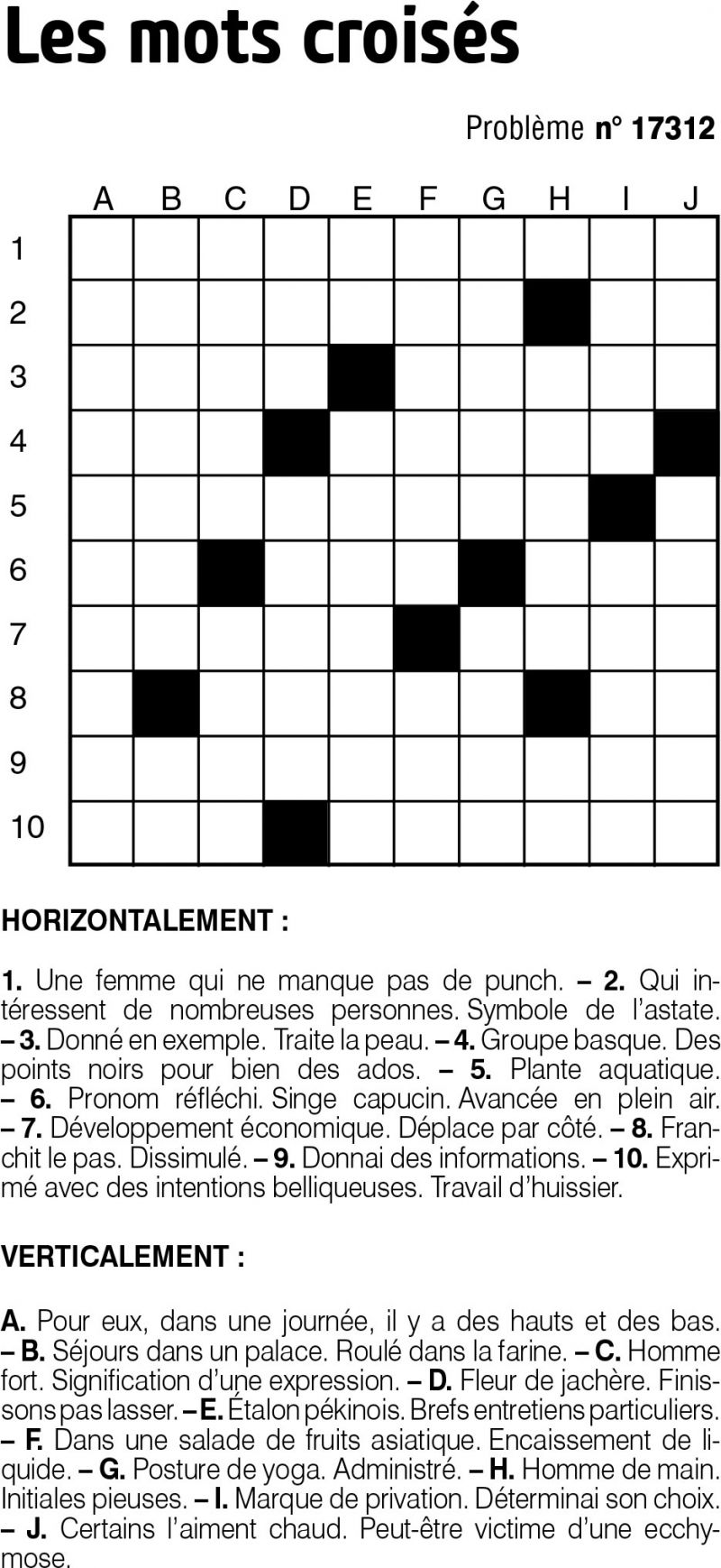 Les mots croisés
