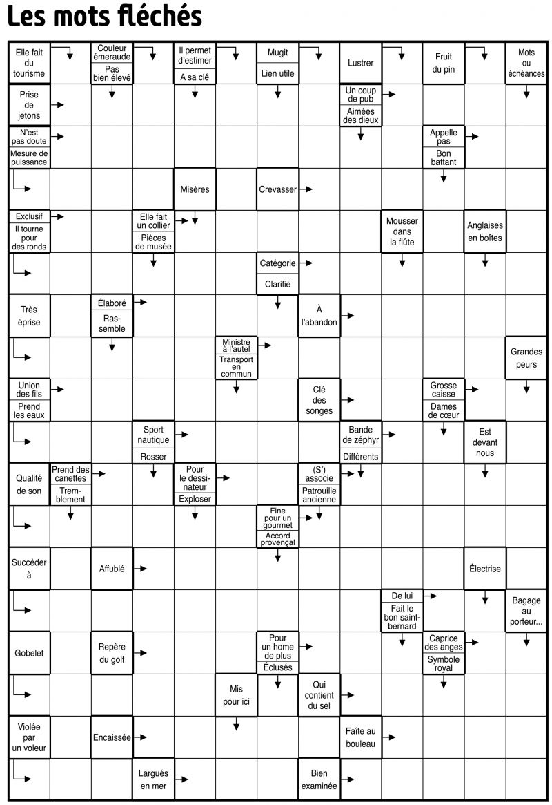 Les mots fléchés