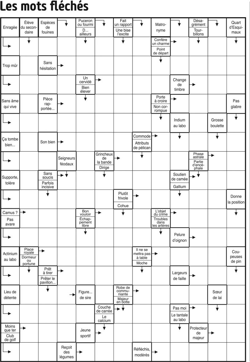 Les mots fléchés