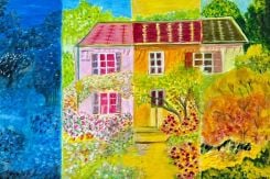 A painting by Wafaa Nazer. (Photo sent to L'Orient Today)