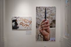Des images signées Jamal Saidi dans le cadre de l'exposition organissée par la Fondation Samir Kassir. Photo de l'exposition Mohammad Yassine