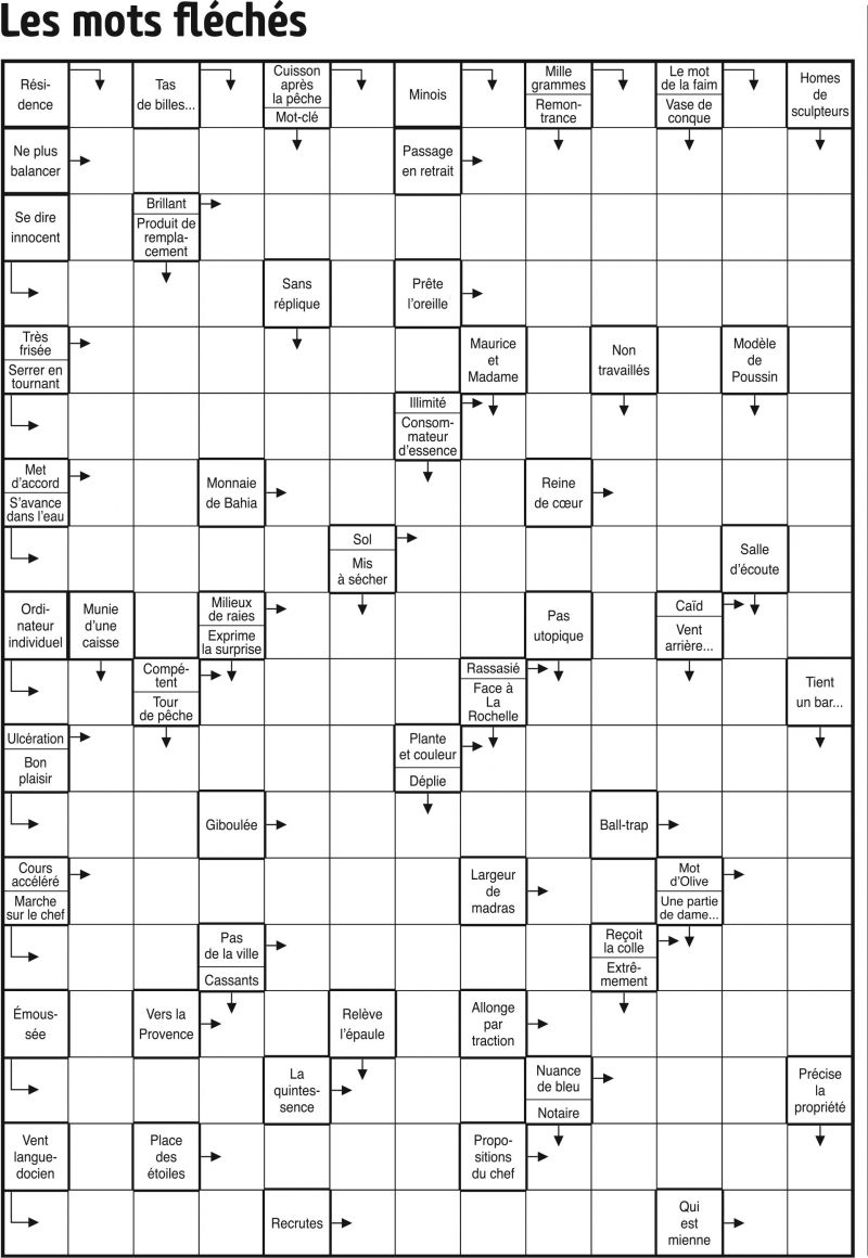 Les mots fléchés