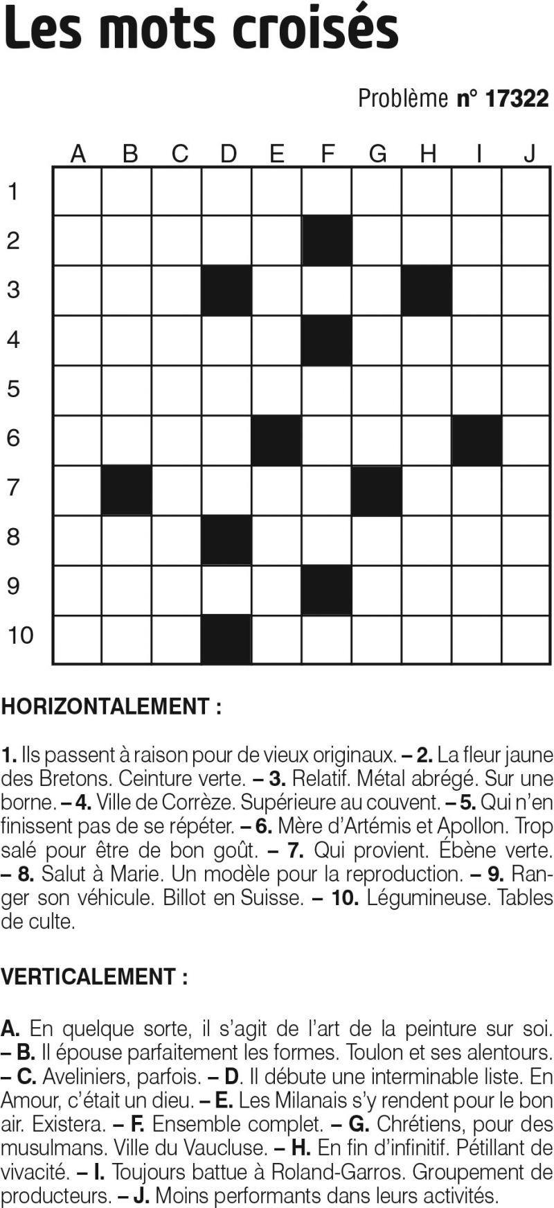 Les mots croisés