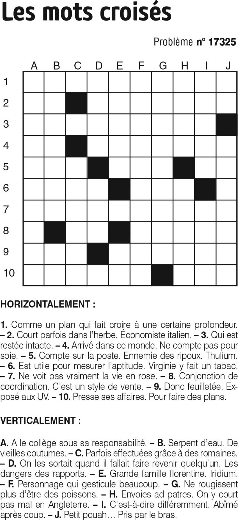 Les mots croisés