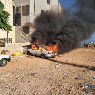 Frappe israélienne sur un véhicule près de Jiyé, dans le Chouf