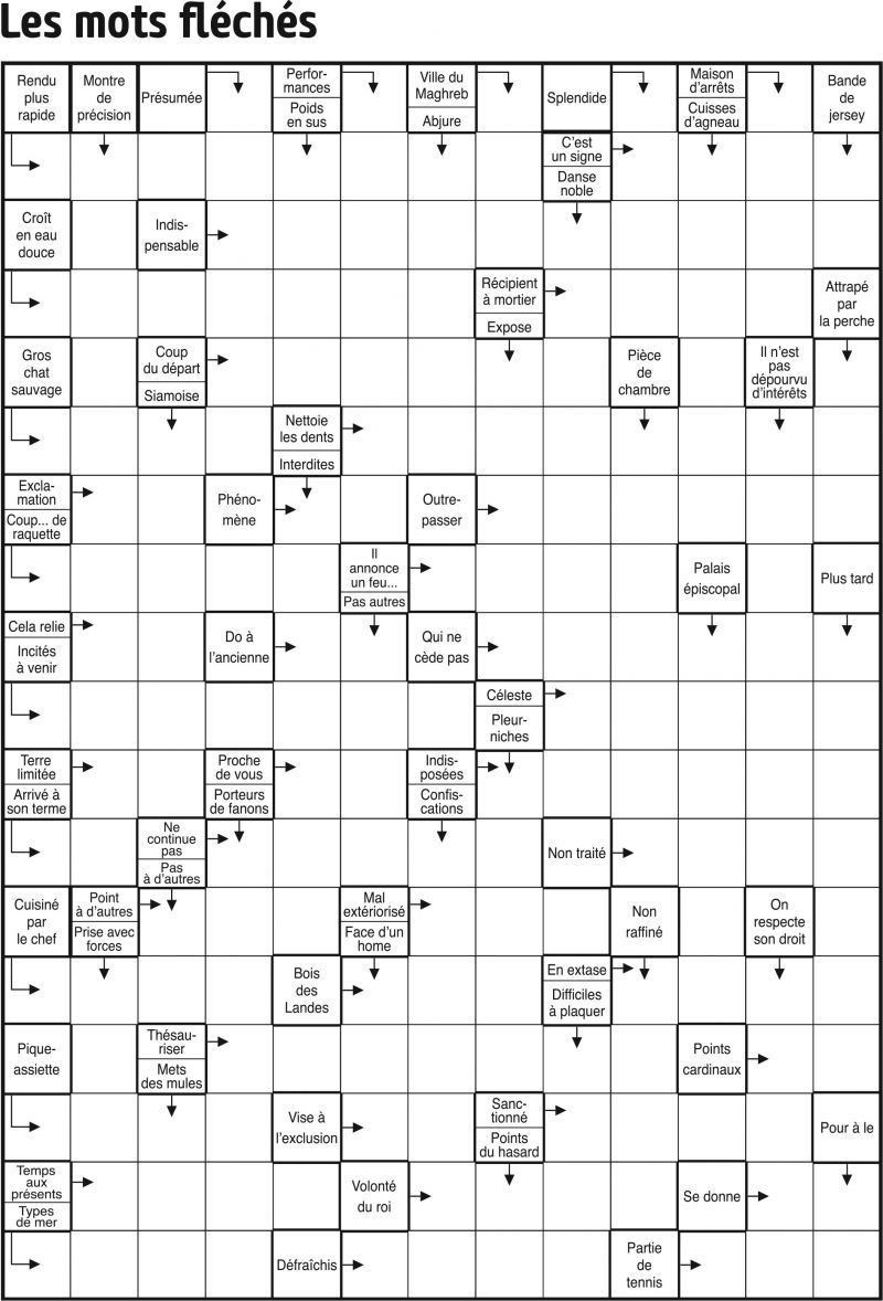 Les mots fléchés
