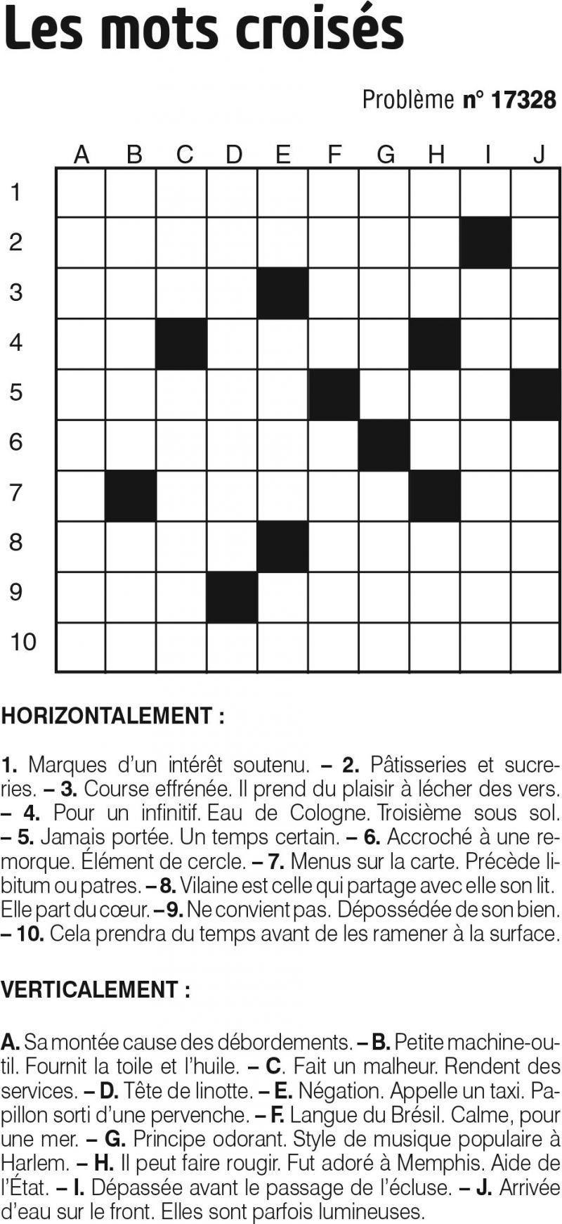 Les mots croisés