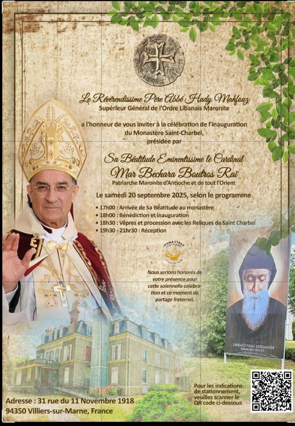 En France, le premier monastère de saint Charbel sera inauguré samedi ...