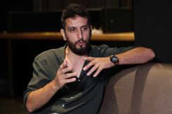 Le pianiste et compositeur palestinien Faraj Suleiman. Photo Joseph Eid / AFP
