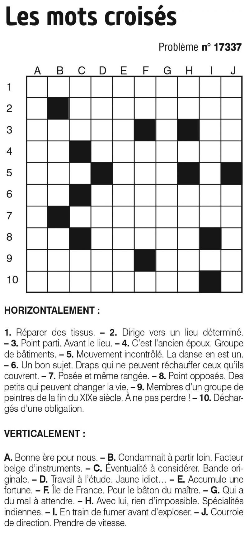 Les mots croisés