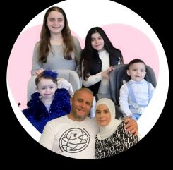 The family of Shadi Sobhi Sharara, whose car was targeted by an Israeli drone on Sept. 21, 2025, in the town of Bint Jbeil. (Photo sent to L'Orient Today by residents)