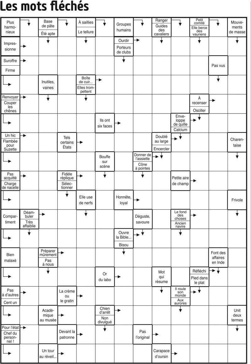 Les mots fléchés