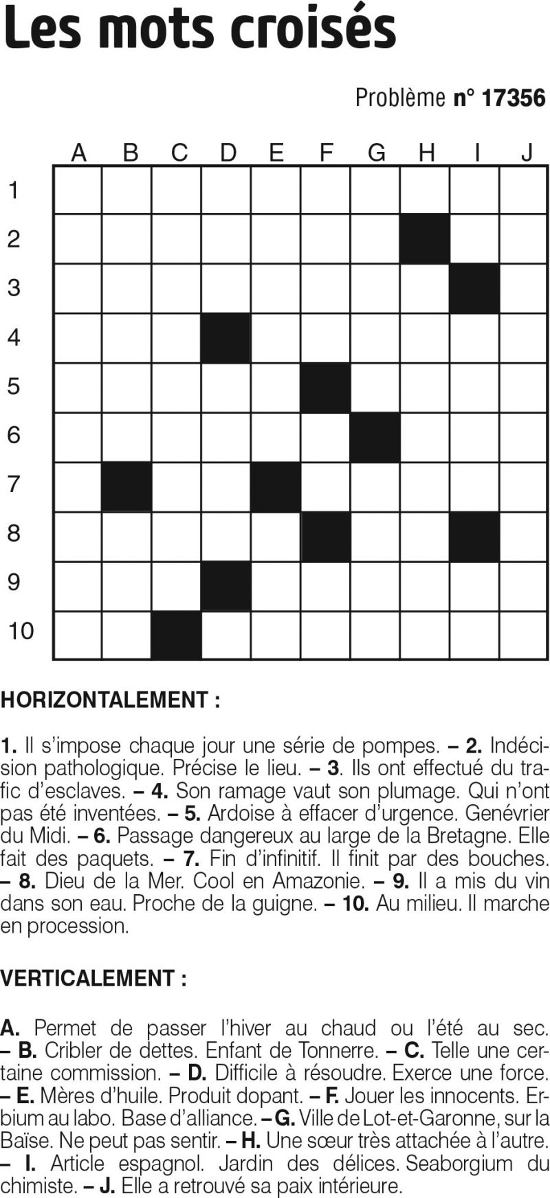 Les mots croisés