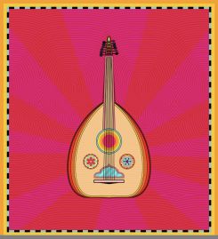 The oud instrument represented by artist Yusef Alhamad. (Credit: The artist)