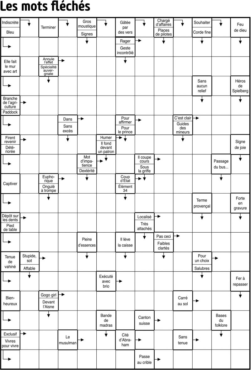 Les mots fléchés