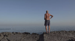 Before the liquid horizon, a silhouette gazes at the sea as one watches time go by. (Credit: Dima el-Horr/ Orjouane Production /Mareterraniu Production)