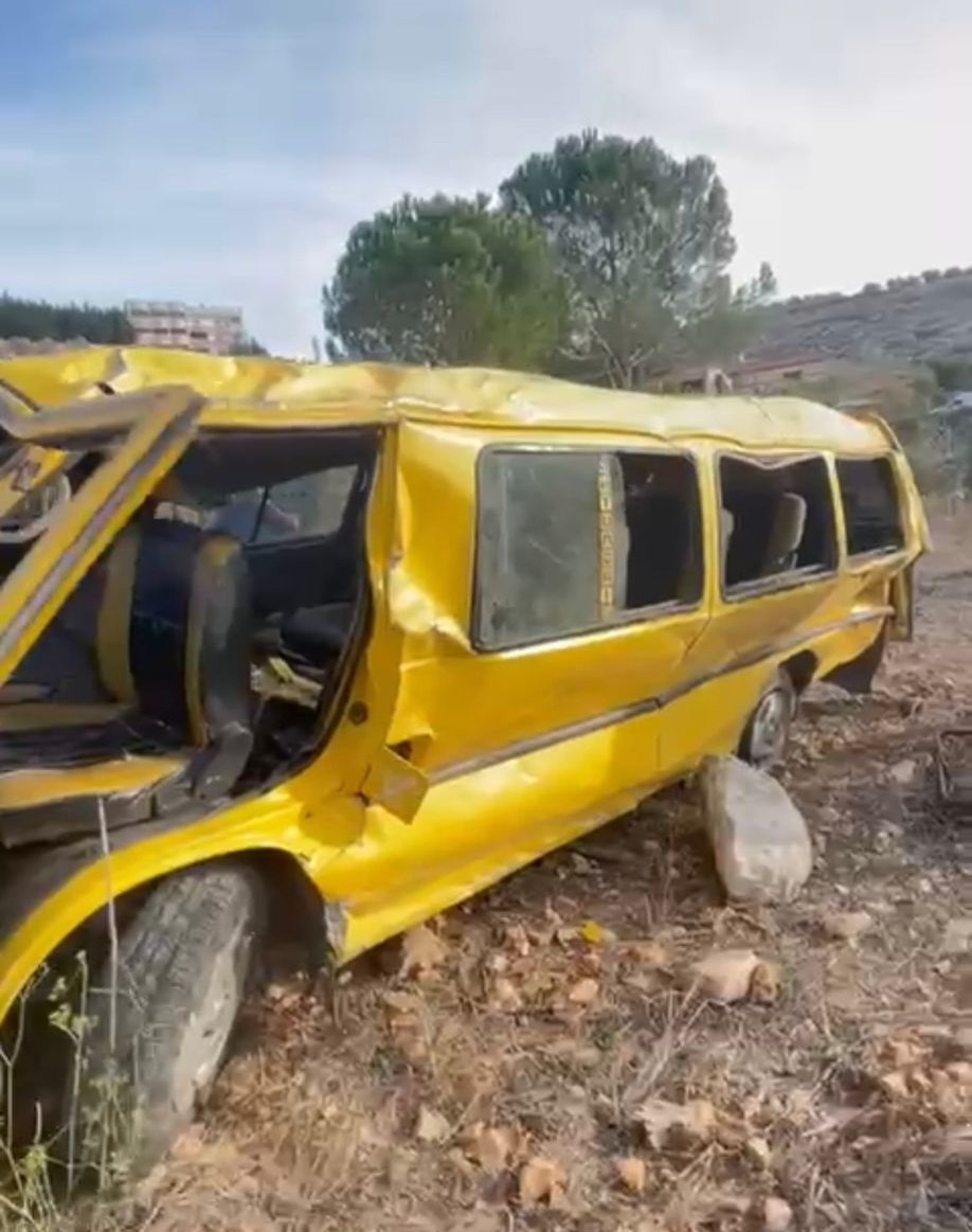 Treize élèves blessés après le renversement d'un minibus scolaire au Liban-Sud