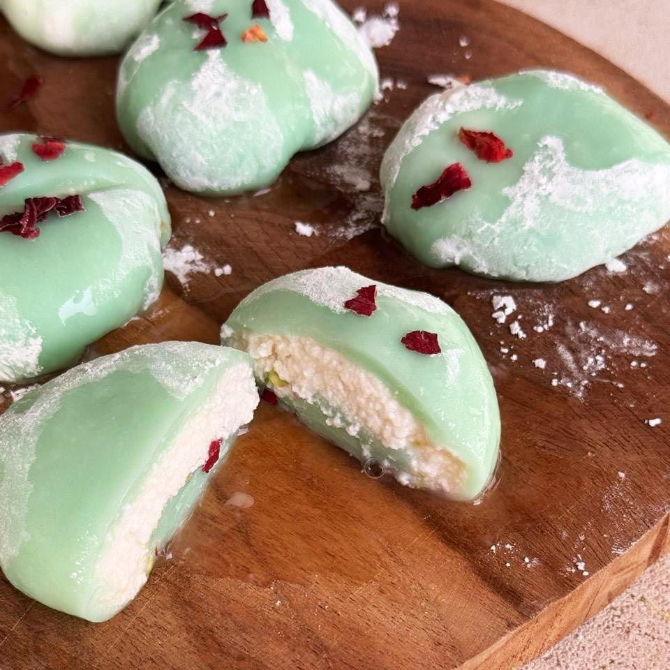 May Bsat’s achta pistachio mochi
