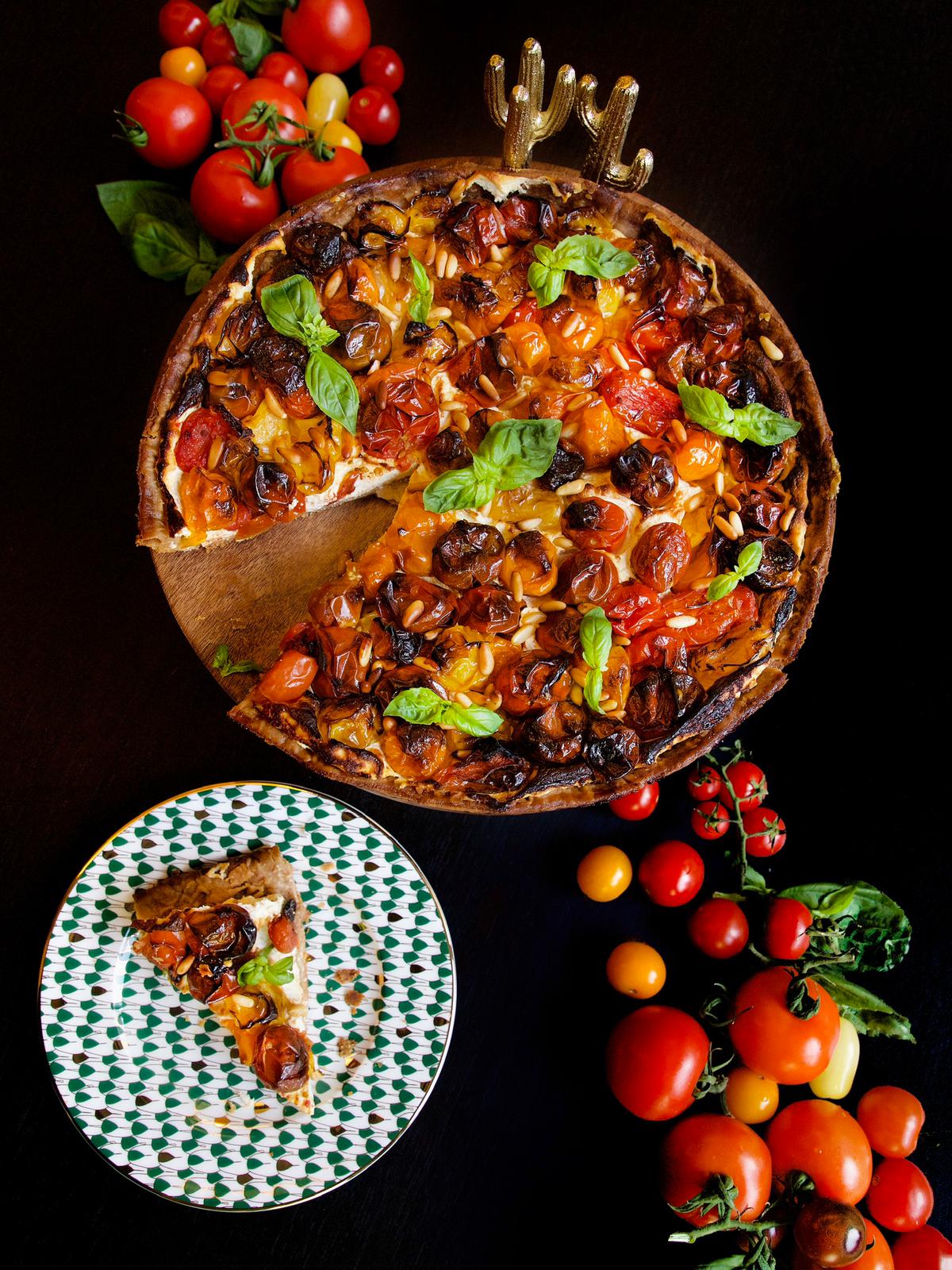 The zero-waste tomato and labneh tart by Andréa Boueiz