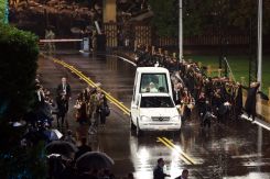The arrival of Pope Leo XIV in Baabda. (Credit: @LBPresidency/X)