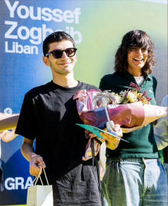 Le Prix du Public distinguant Youssef Zogheib  qui a  réussi à séduire le public par la singularité et la force de sa collection. Photo tirée du compte instagram @ villanoailles