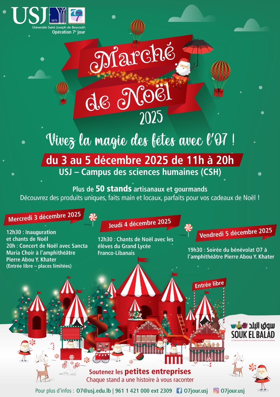 L’Opération 7e jour de l’USJ organise son marché de Noël annuel