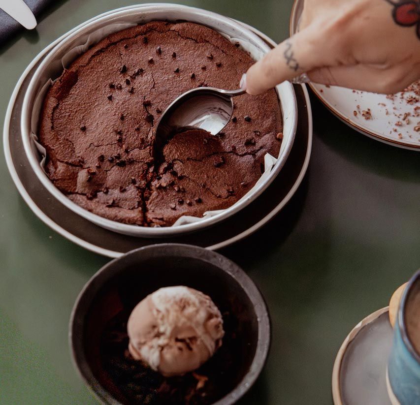 Andrea Boueiz's chocolate chestnut cake