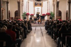 Dialogue chambriste à l’église Saint-Maron : Emanuel Graf au violoncelle, Teo Gheorghiu au piano, invités du festival Beirut Chants. Photo Ihab Fayad/Beirut Chants