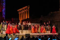 "Carmen » dans le cadre majestueux des temples de Baalbeck. Photo Mohammad Yassine/L'Orient-Le Jour