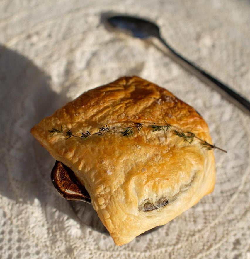 Karim Arsanios' onion soup in a puff pastry crust