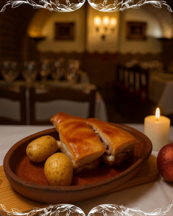 La spécialité de Botín, le cochon de lait rôti dans un four ancien. Photo tirée du site officiel du restaurant