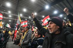 A crowd of supporters listening to Hezbollah Secretary-General Naim Qassem, Jan. 26, 2026. (Credit: Mohammad Yassine/L’Orient-Le Jour)
