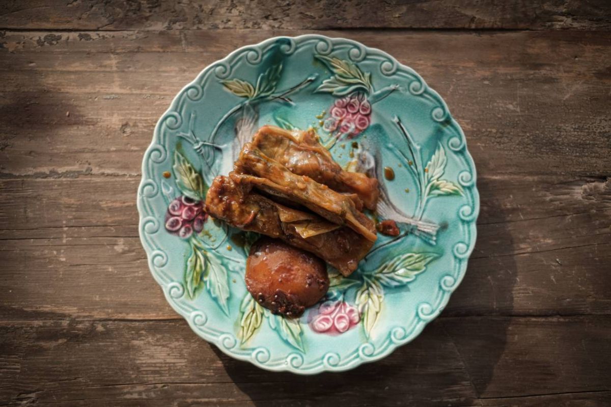Mona al-Zaatari’s cabbage leaves with pomegranate molasses