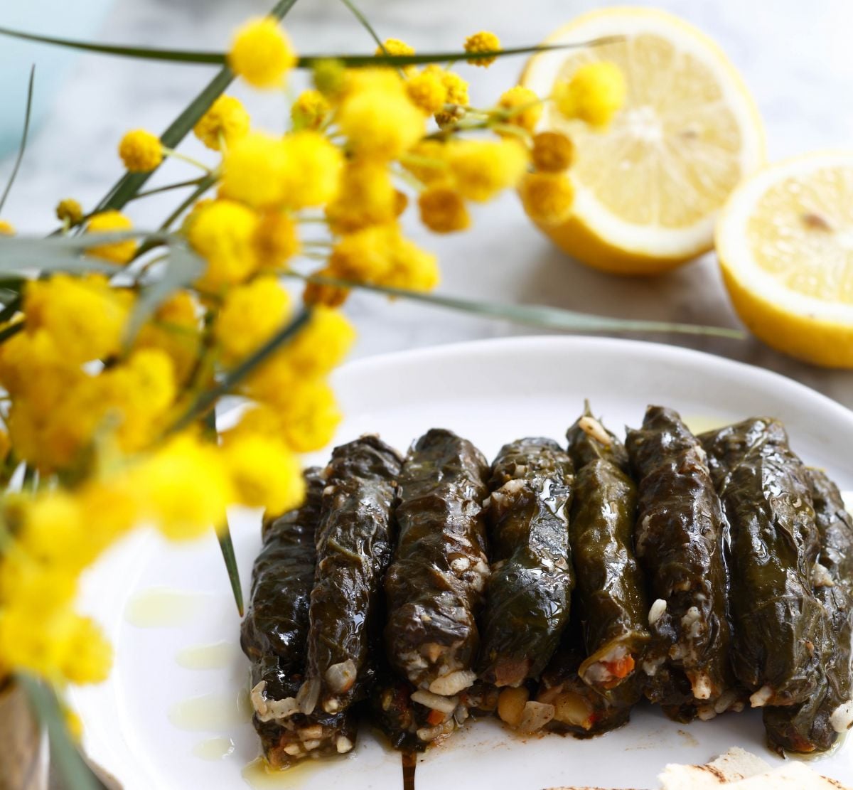 Les feuilles de blette farcies confites à l'huile d'olive (mehche selek) de Liza Soughayar Asseily 