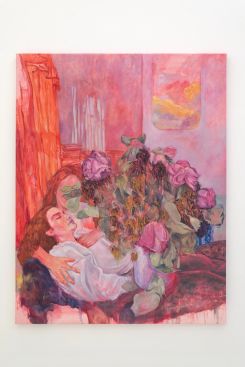 « In Relation to Wilting », 2025, huile sur toile, 180 × 140,5 cm. Avec l’aimable autorisation de l’artiste et de la galerie Sfeir-Semler
