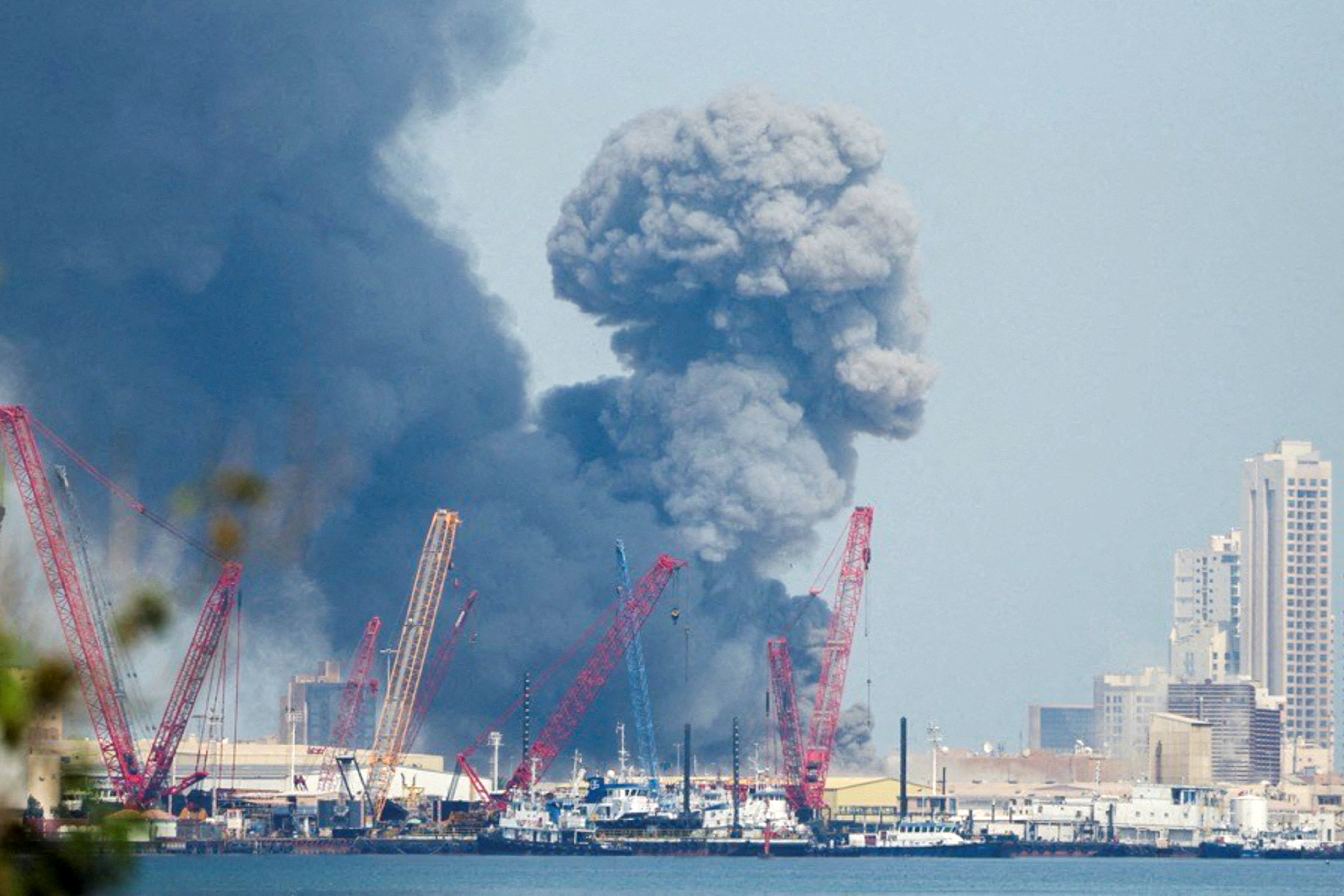 The whole day is marked by detonations. REUTERS/Stringer