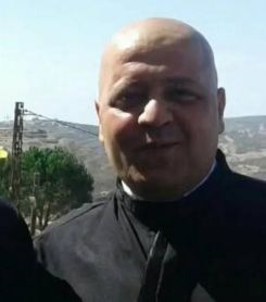 Pierre el-Raï, un prêtre du village de Qlayaa (caza de Marjeyoun), tué dans une attaque israélienne sur la localité, le 9 mars 2026. Photo transmise à notre correspondant au Liban-Sud, Mountasser Abdallah.