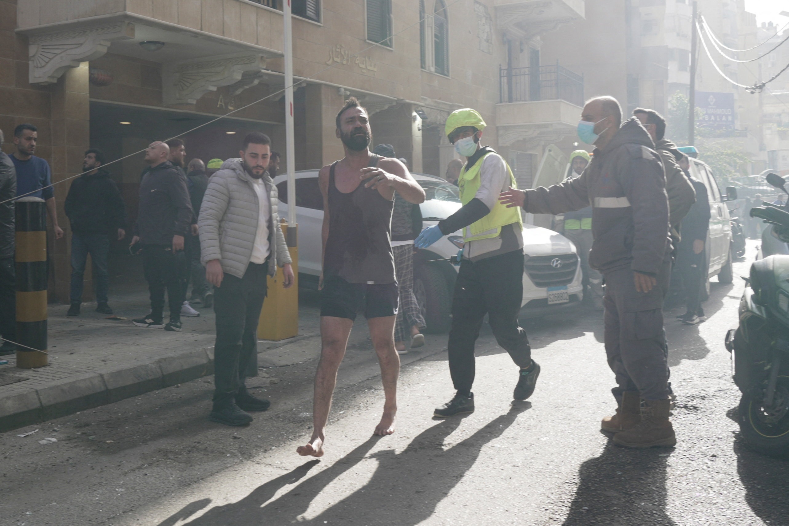 Ces frappes à Beyrouth ont fait au moins 12 morts et 27 blessés, selon le dernier bilan publié par le ministère de la Santé. Photo Stringer / Reuters