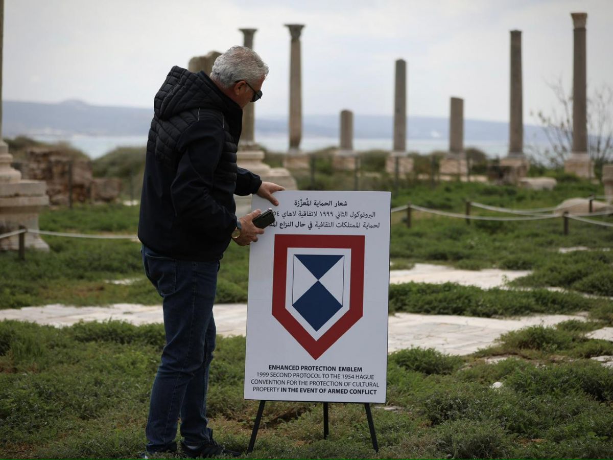 À Tyr, ces « boucliers bleus » censés protéger le patrimoine millénaire contre les frappes
