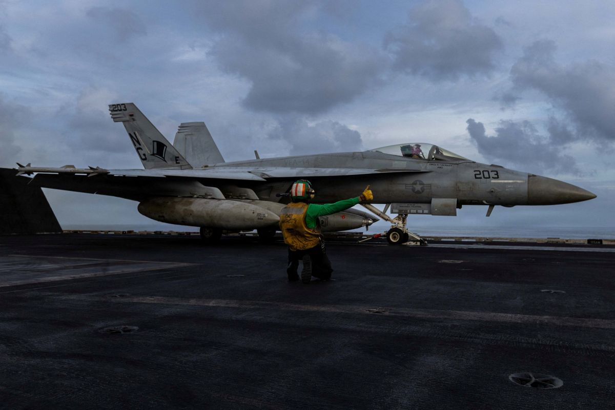 Iran military says fired missiles at US aircraft carrier