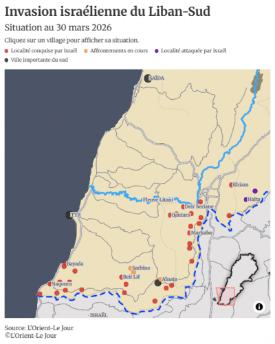 Invasion israélienne du Liban-Sud : le point en carte sur l'offensive terrestre 