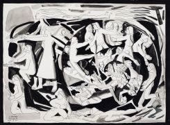 « Circulating Wars », de Jamil Molaeb (encre sur papier; 1976). Avec l'aimable autorisation de l'artiste