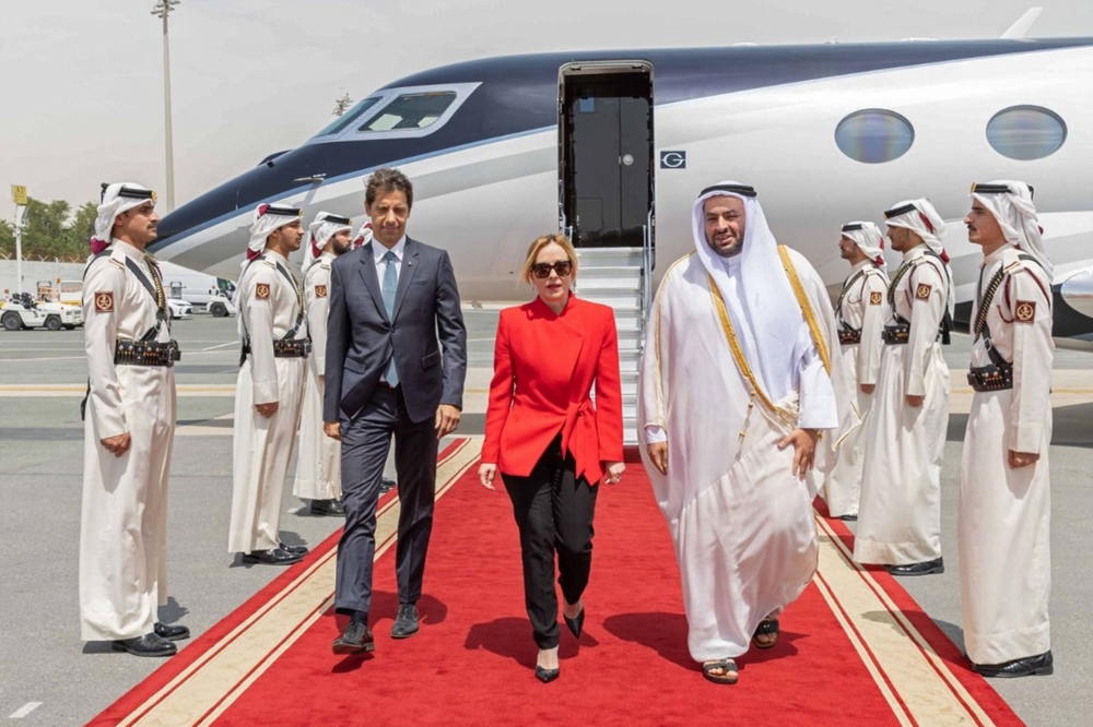 Giorgia Meloni arrives in Qatar after a stop in Riyadh