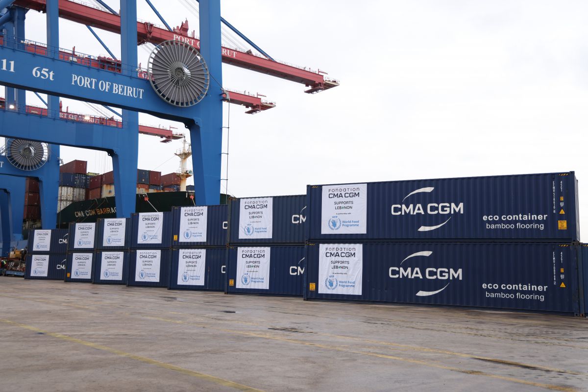 La Fondation CMA CGM achemine 600 tonnes d’aide d’urgence en partenariat avec le PAM