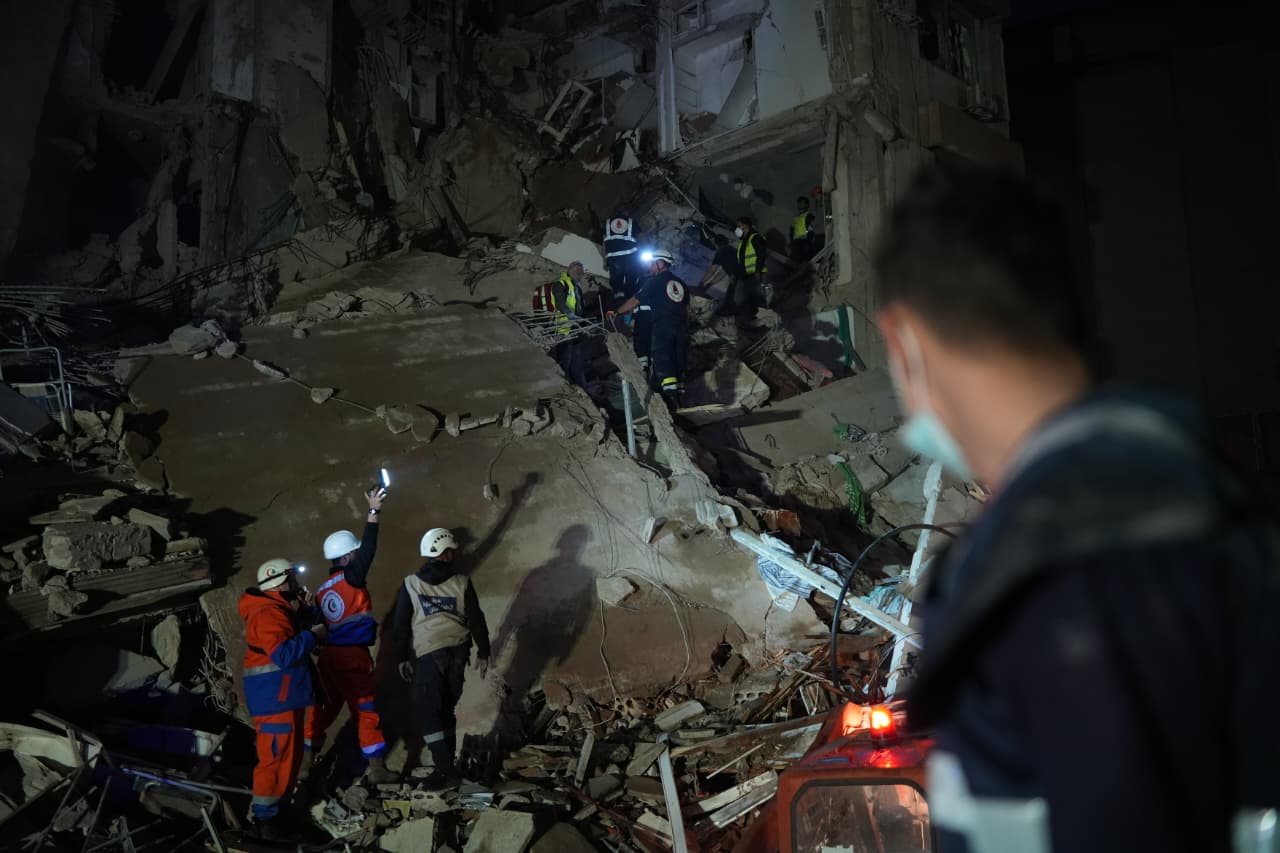 In the evening, the Israeli army struck Tallet al-Khayat, in Beirut. (Credit: Mohammad Yassine/OLJ)