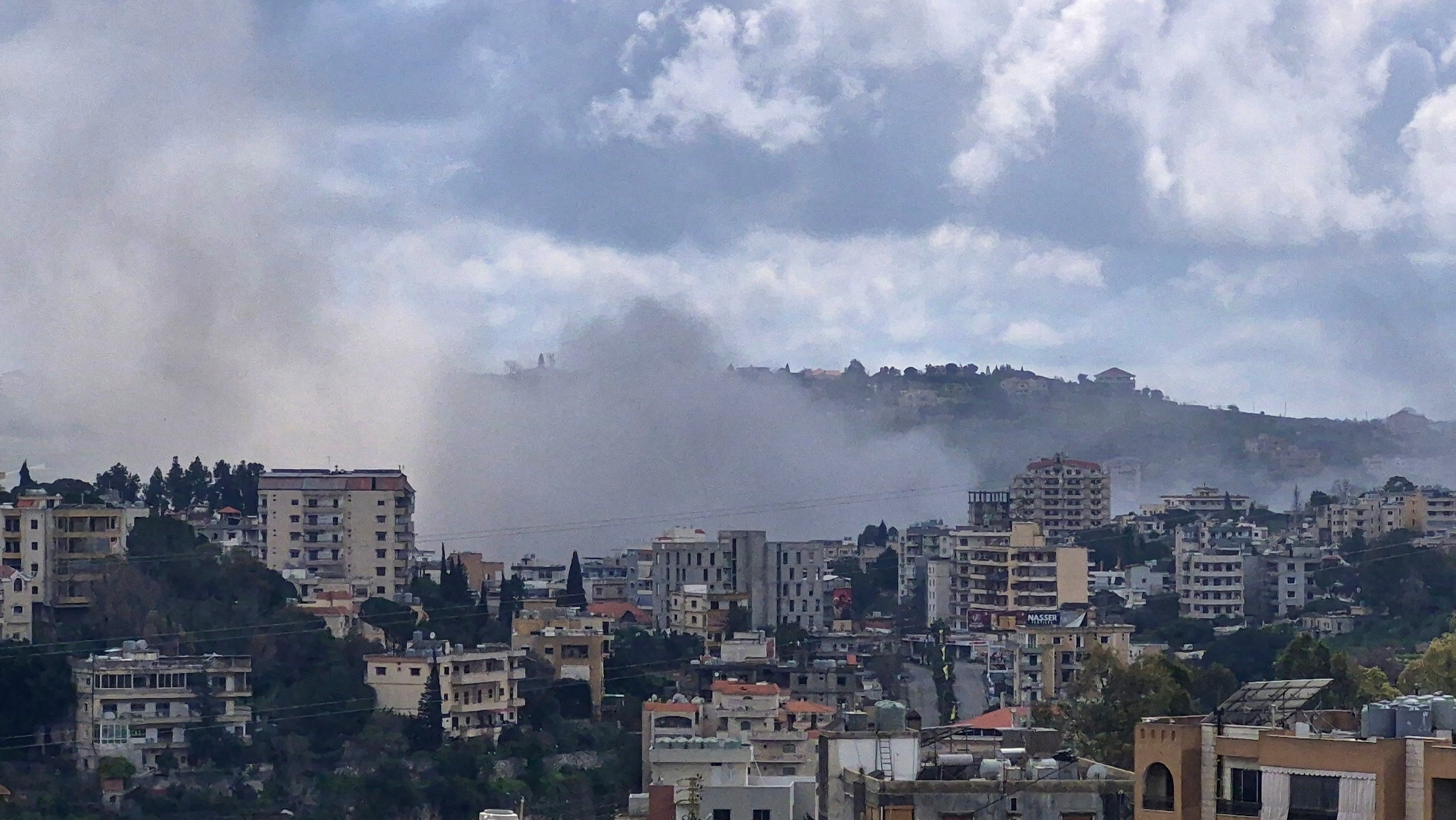 La ville de Nabatieh, au Liban-Sud, a également été visée. Abbas Fakih / AFP