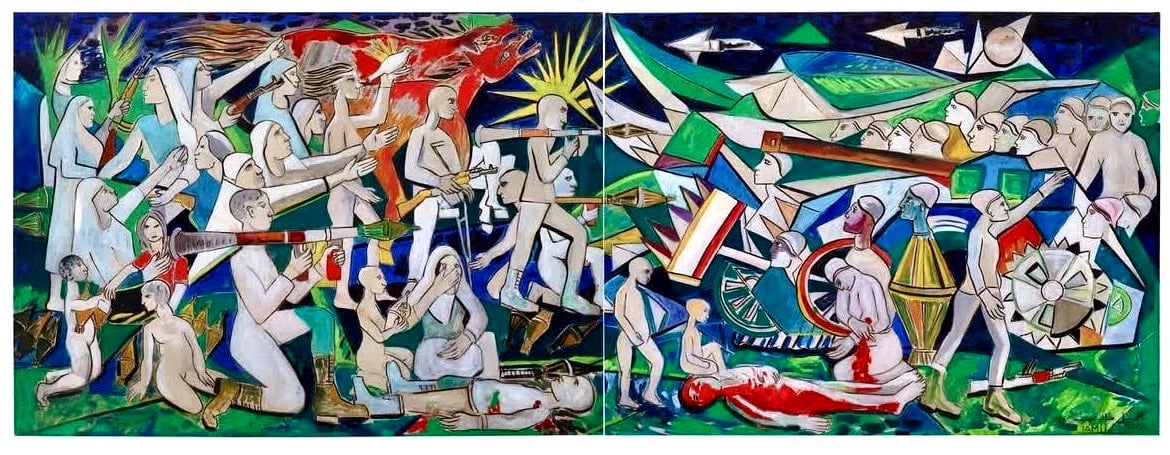 How Jamil Molaeb depicts war in the spirit of national unity